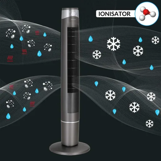 Turmventilator grau 120cm inkl. Fernbedienung