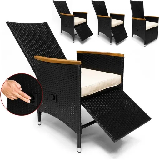 Gartenset Polyrattan-Set Rio 17-teilige verstellbare Rückenlehne