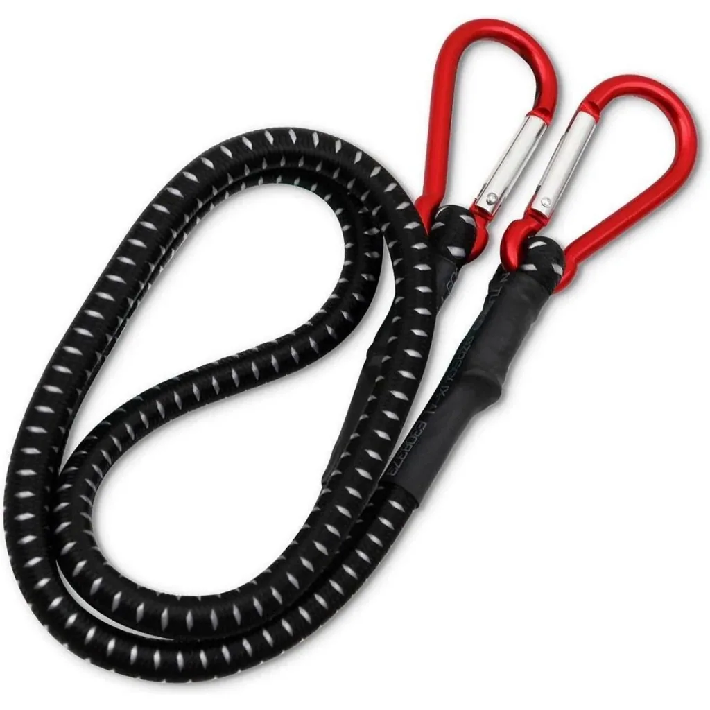 Schnellverschlussbinder mit Karabiner 80cm x 10 mm - 2er Set - 80Cm